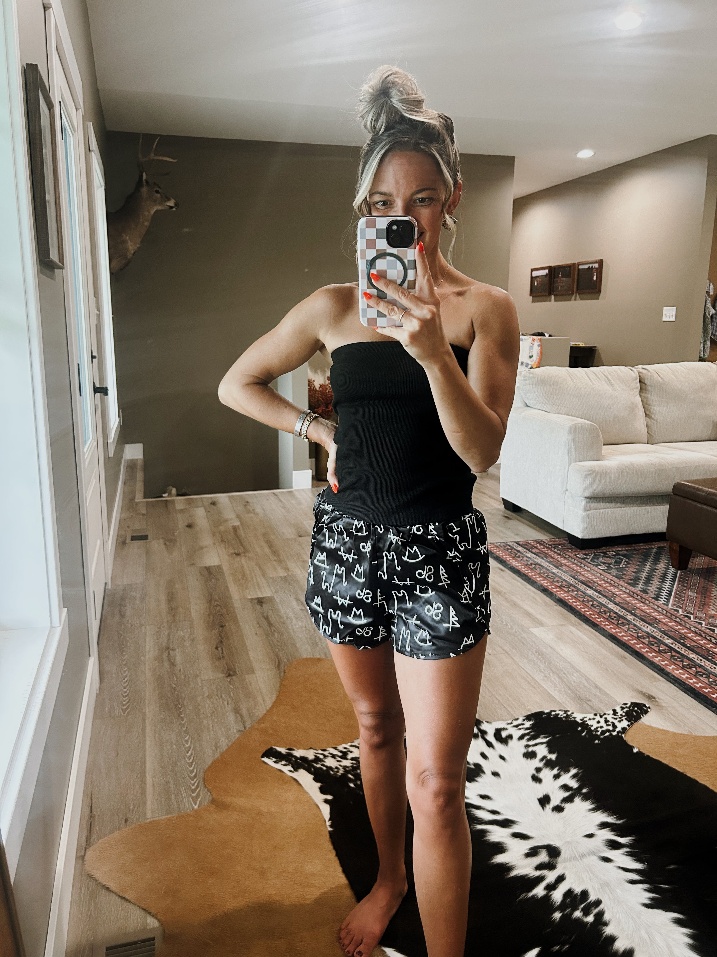 Black Brand Shorts
