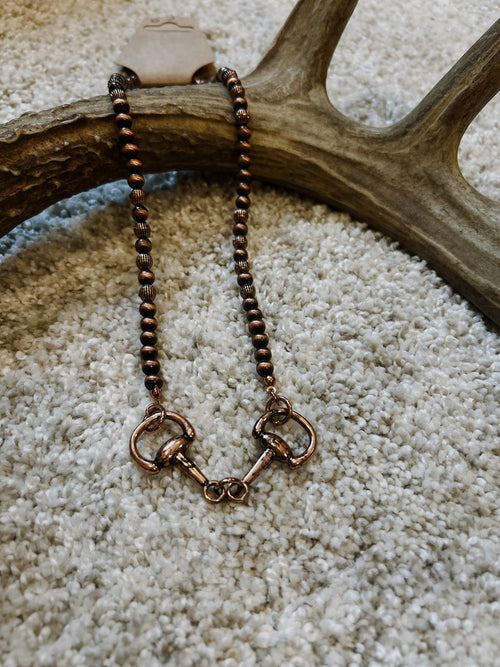 Copper Horsebit Necklace