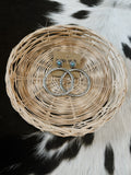 Turquoise and Silver Hoop Earrings
