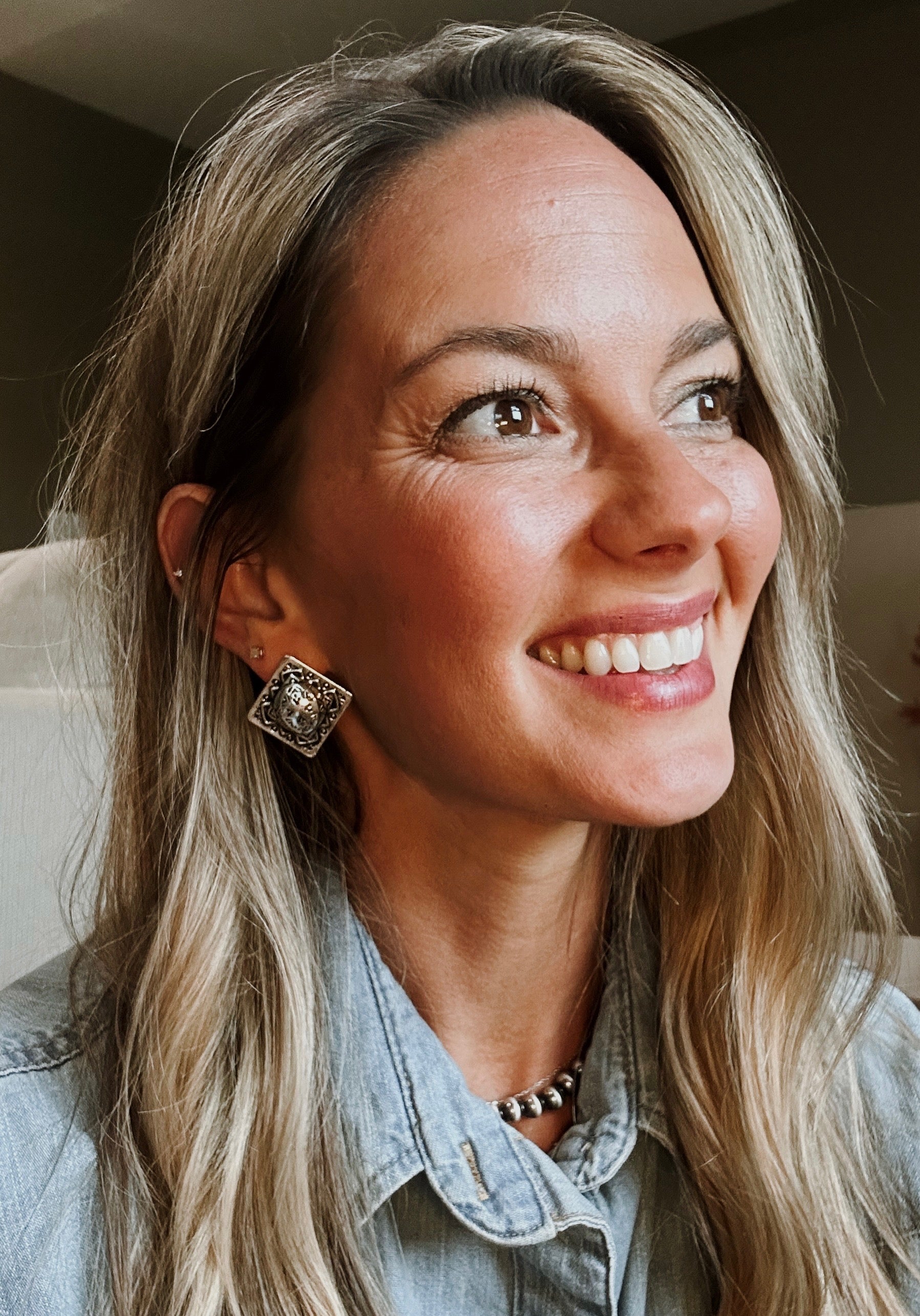 Concho Stud Earrings